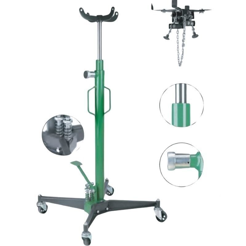 NT TOOLS 500 kg Çift Pistonlu Zincirli Kilitli Dikey Şanzıman Krikosu