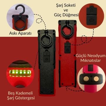 Bernel 400 Lümen Şarjlı LED Fener LED Lamba