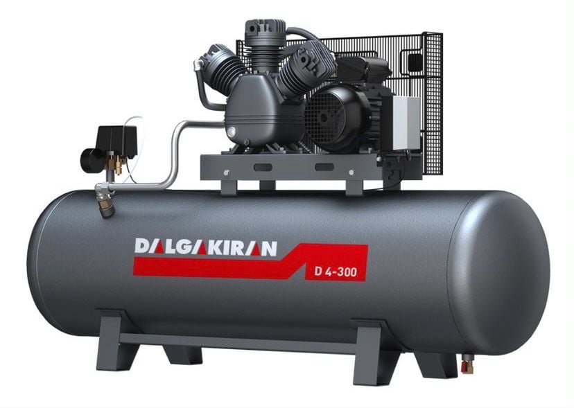 DALGAKIRAN 300 Litre Kompresör 8 BAR 3 KAFA 4-HP D4-300 32000468