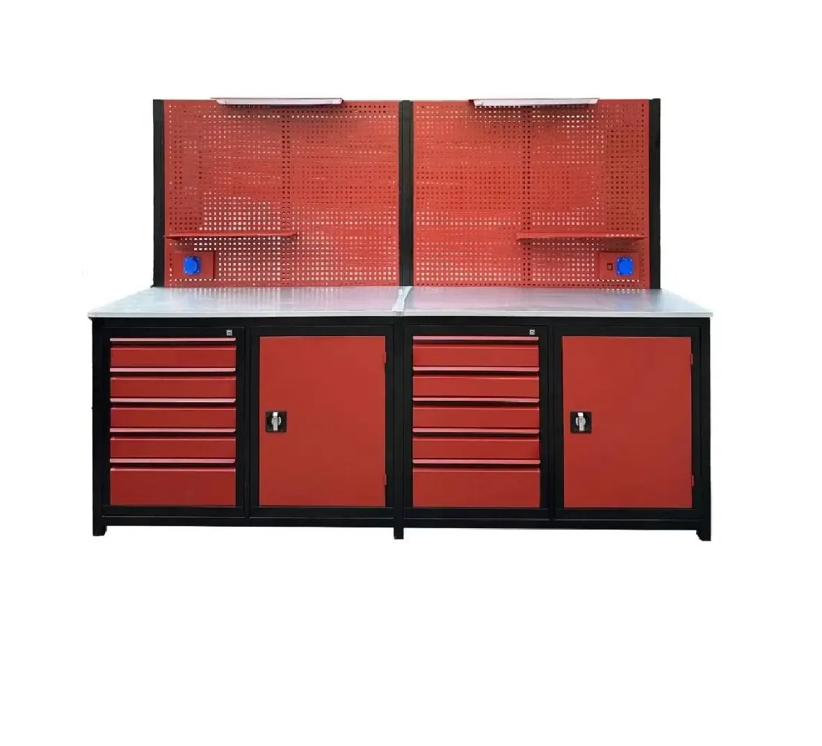 2.5 Metre On Çekmeceli Çalışma Tezgahı İki Dolaplı