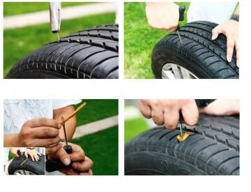 6 Parça Oto Lastik Tamir Fitili ve Fitil Anahtar Seti