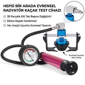 Radyatör Test Kiti Üniversal Yedek Pompası Ve Kapak